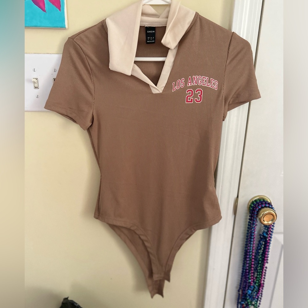 SHEIN body suit tan